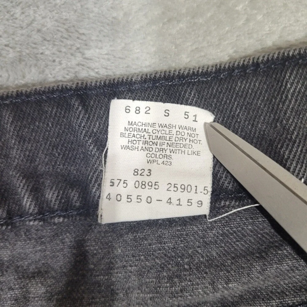Vtg 90s Levi's 550 Jeans Black Orange Tab Jeans Denim Mens 36x30 (Fits 34x30)
